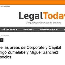 ECIJA fortalece las reas de Corporate y Capital Markets con igo Zumalabe y Miguel Snchez como nuevos socios